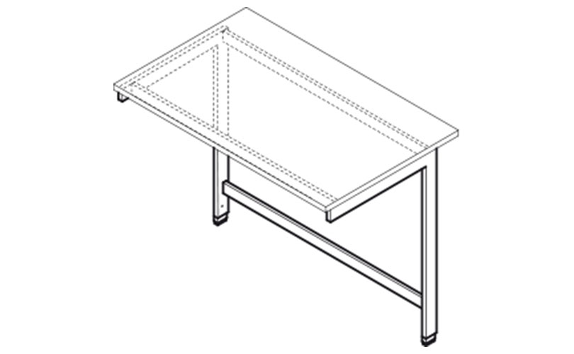 Labortisch mit Cantilever-Tischgestell