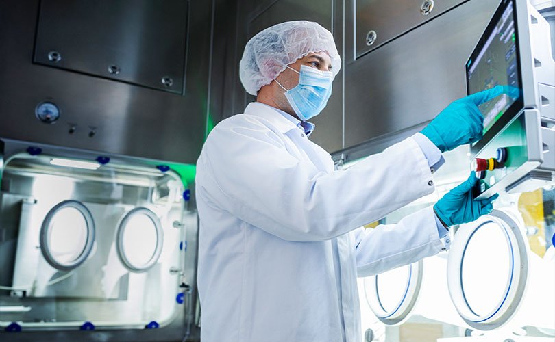 Man working in laboratory