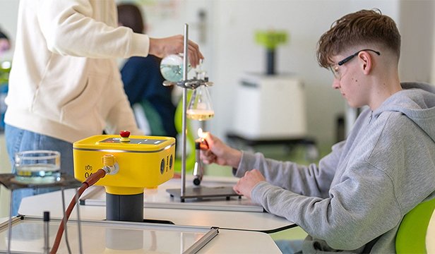 Students interacting with mediaBuddy in classroom