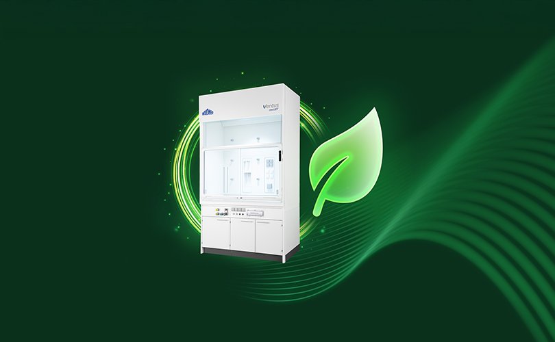 Laborabzug Waldner Ventus osciJET mit Icon für Effizienz.