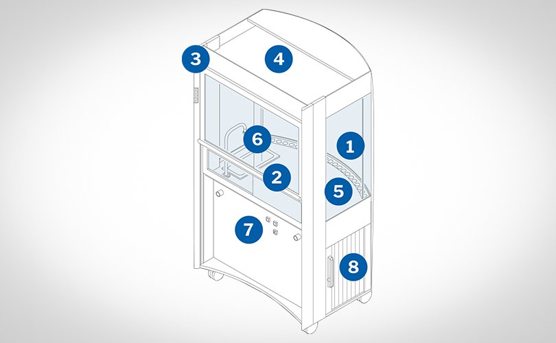 Technical diagram showing AeroEm components and airflow