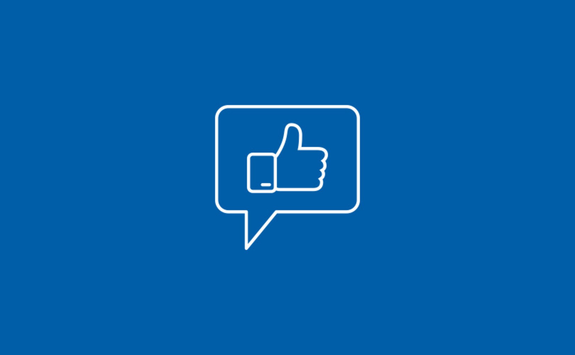 Icon thumbs up in speech bubble