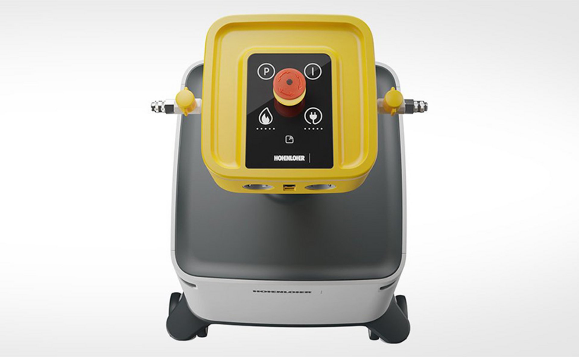 Top view of the medienBuddy® with integrated control panel.