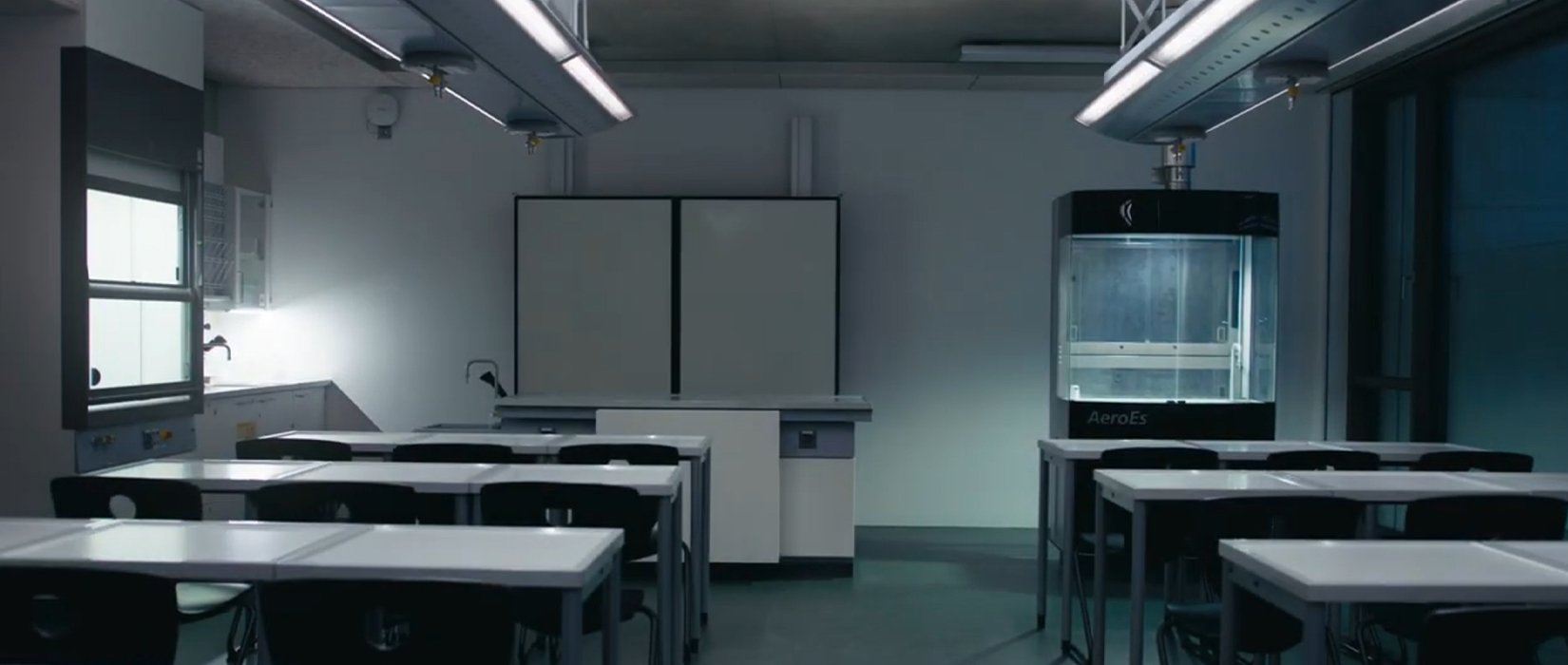 Classroom with AeroEm extraction system in use