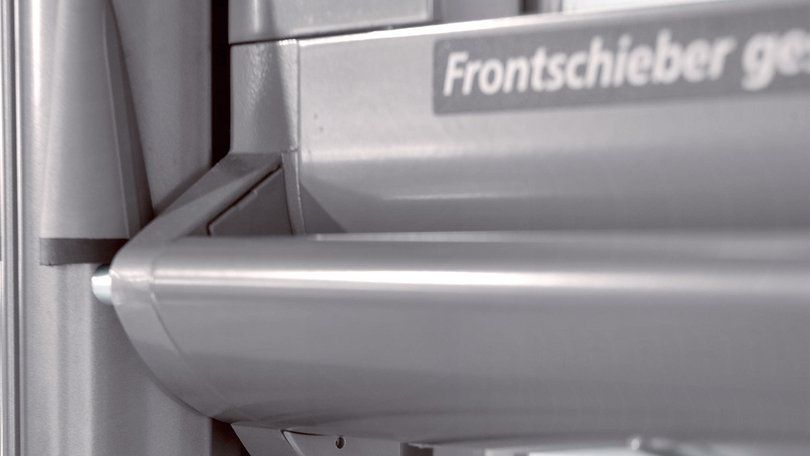 Detailaufnahme des Frontschiebers