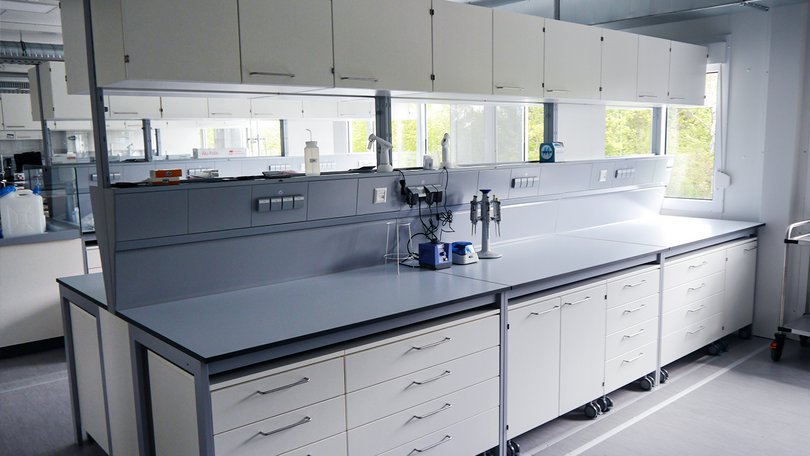 Workstations in a mobile laboratory