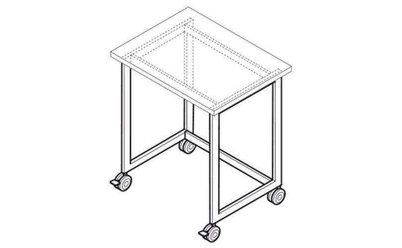 Labortisch rollbar