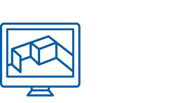 Icon of a screen with a technical drawing