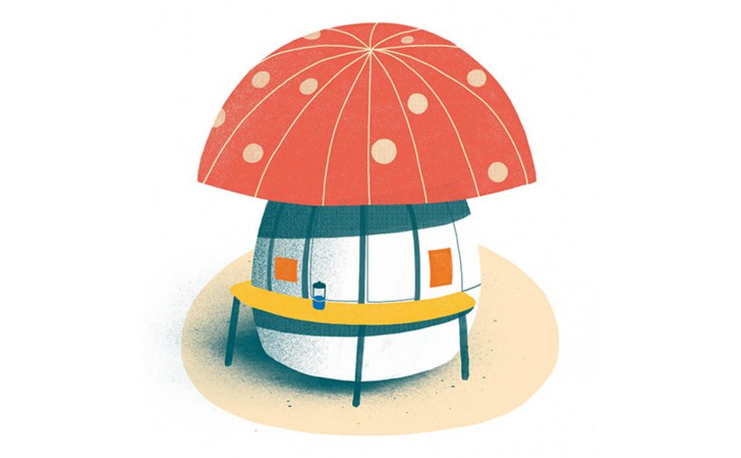 Illustration of a milk mushroom for the 2024 State Garden Show