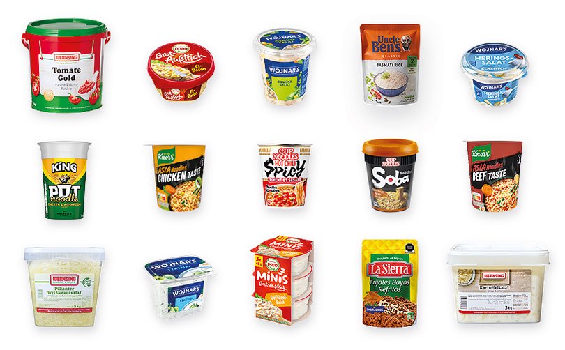 Salate und Fertiggerichte