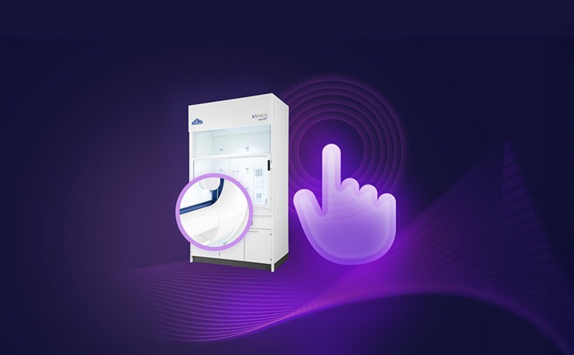 Waldner Ventus osciJET laboratory fume hood with icon for design.
