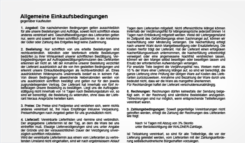Einkaufsbedingungen