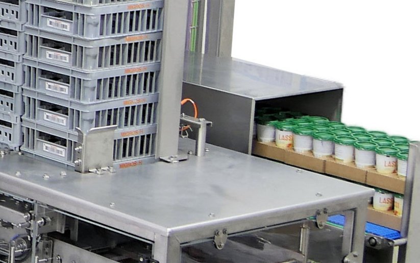 Nahaufnahme einer Verpackungsmaschine