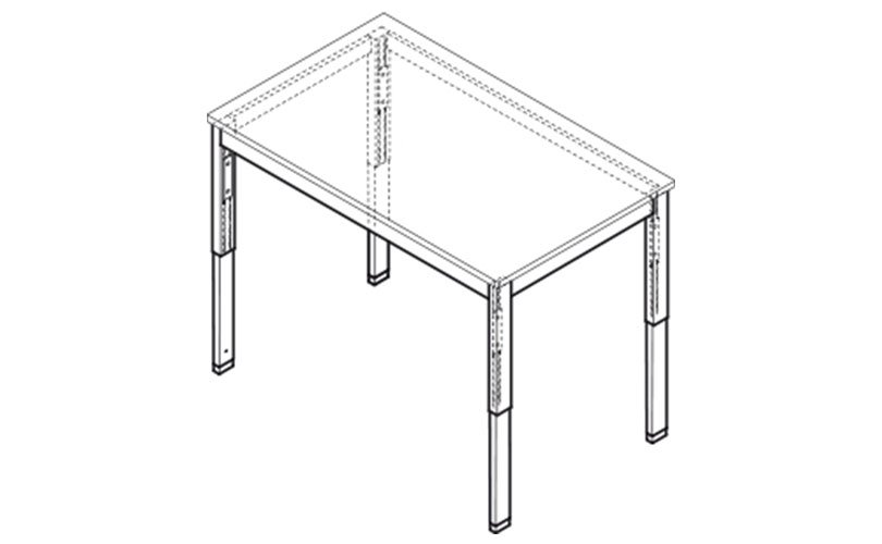 Height-adjustable table