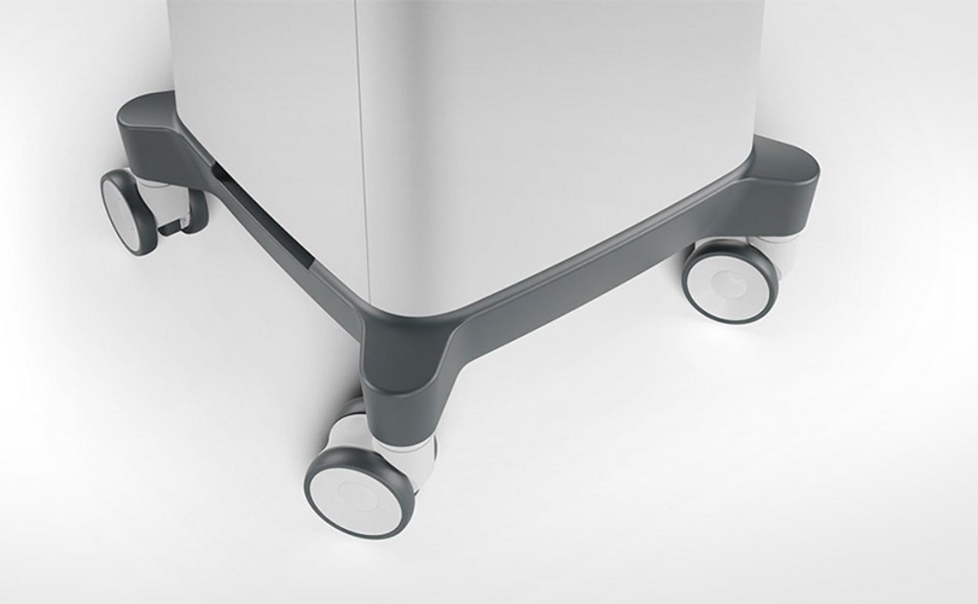 Detail view of the medienBuddy® castors.