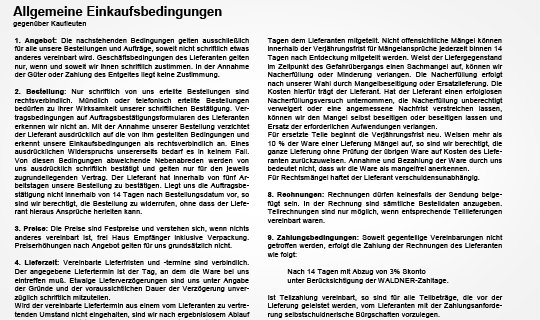 Einkaufsbedingungen
