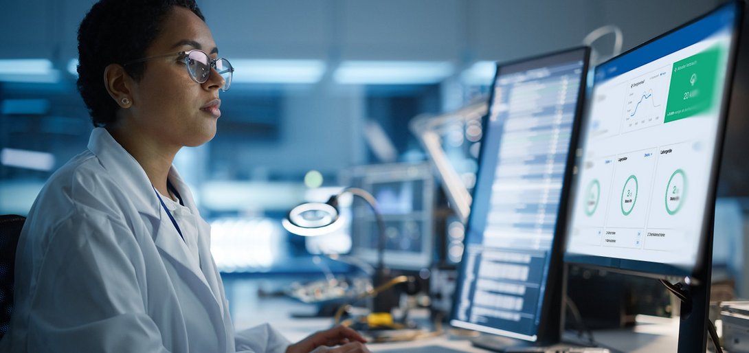 Woman working in laboratory