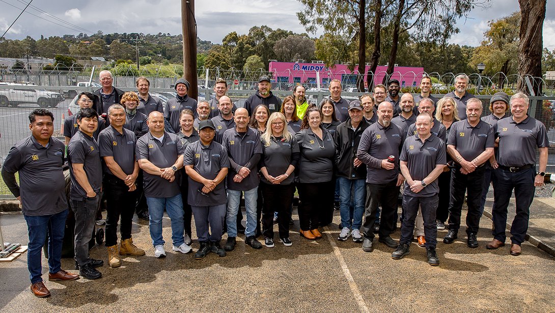 Das aktuelle Lab Systems Team am Hauptsitz in Lilydale.