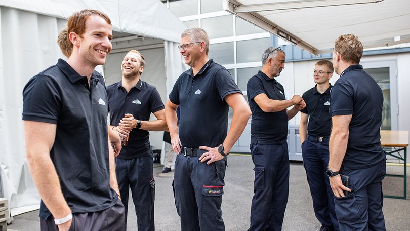 Waldner-Mitarbeiter im Gespräch