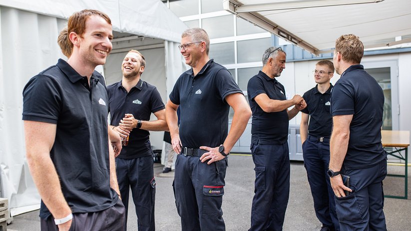 Waldner-Mitarbeiter im Gespräch
