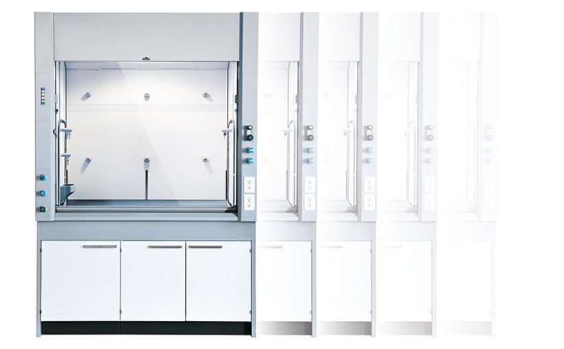 Different dimensions of the lab fume hood