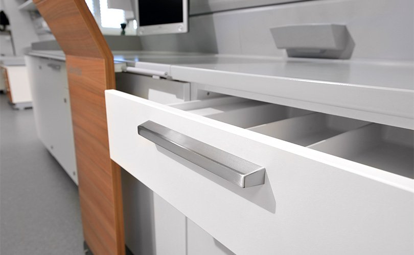 Under-Counter Hanging Laboratory Base Cabinets from Teclab