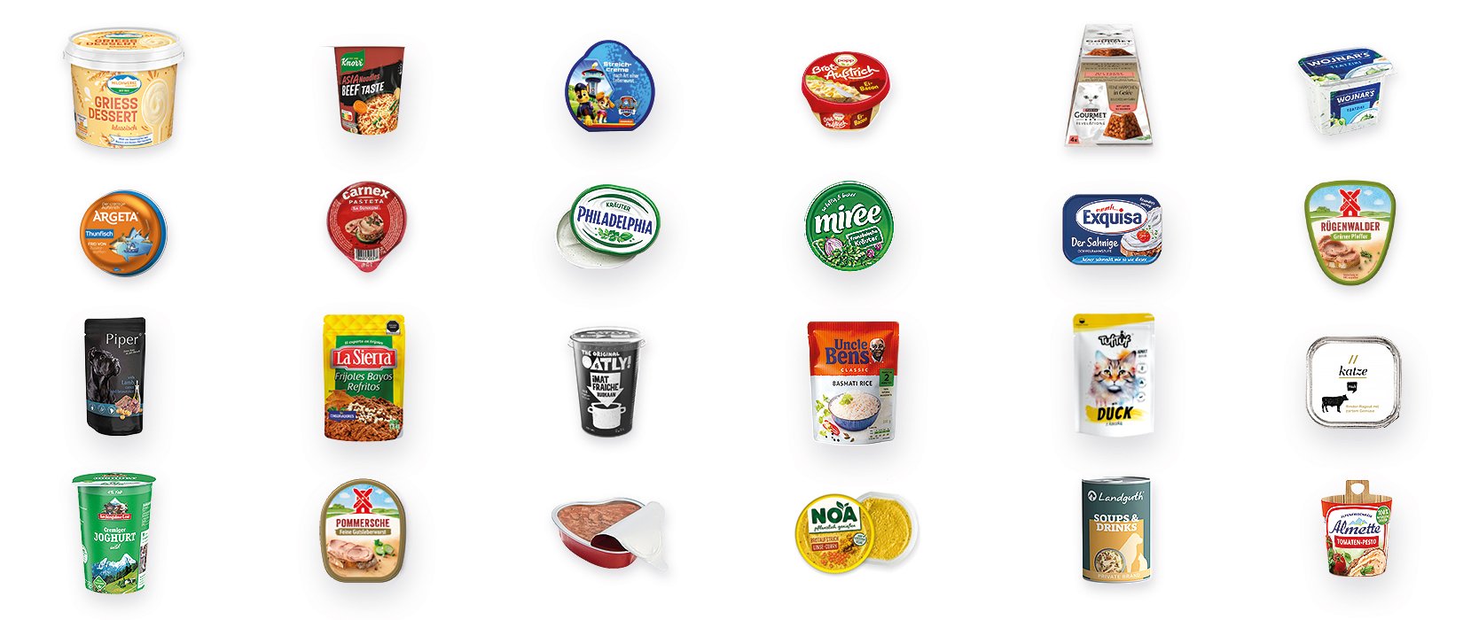 Kollage am Verpackungen