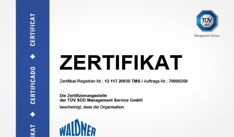 Zertifikat Arbeits- und Gesundheitsschutzmanagement