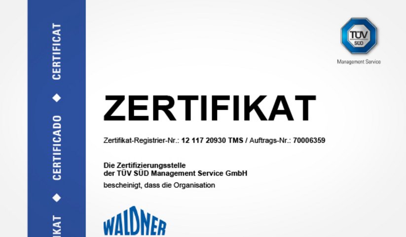 Zertifikat Arbeits- und Gesundheitsschutzmanagement
